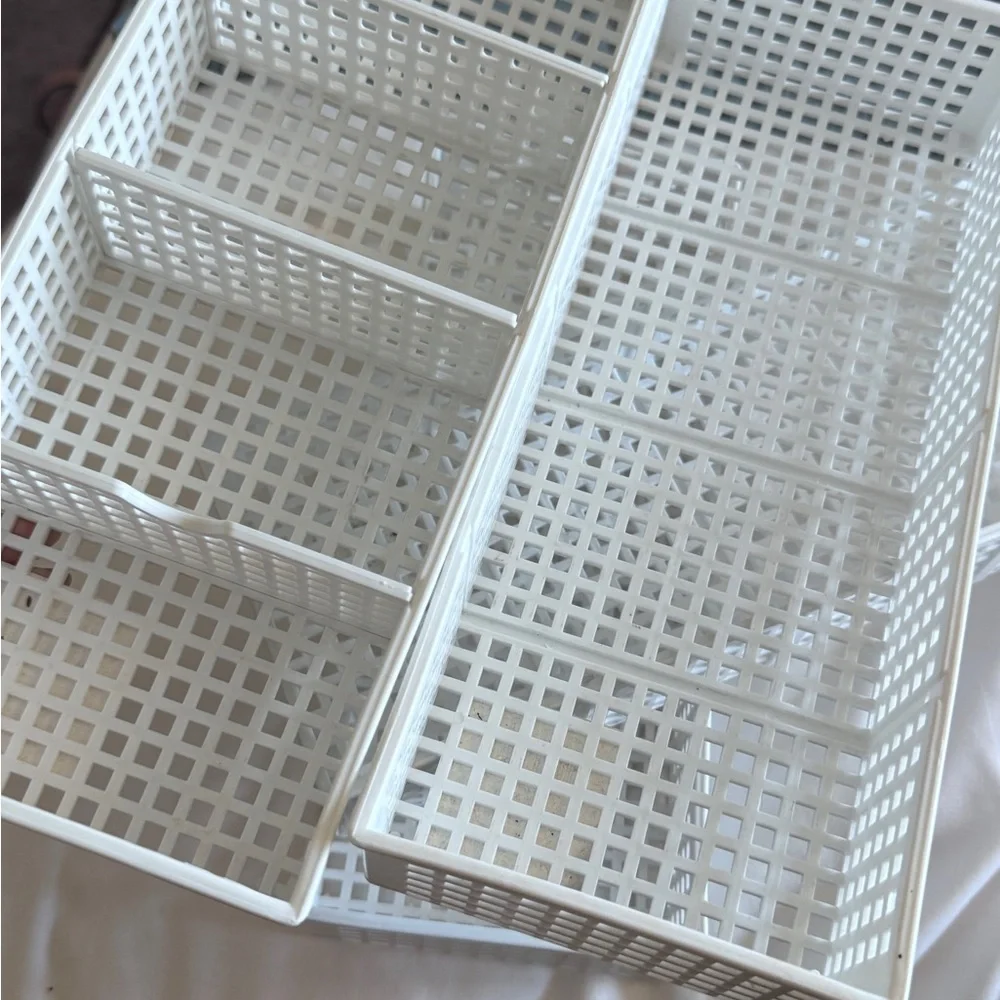 White Grid Storage Organizer (Set of 8)